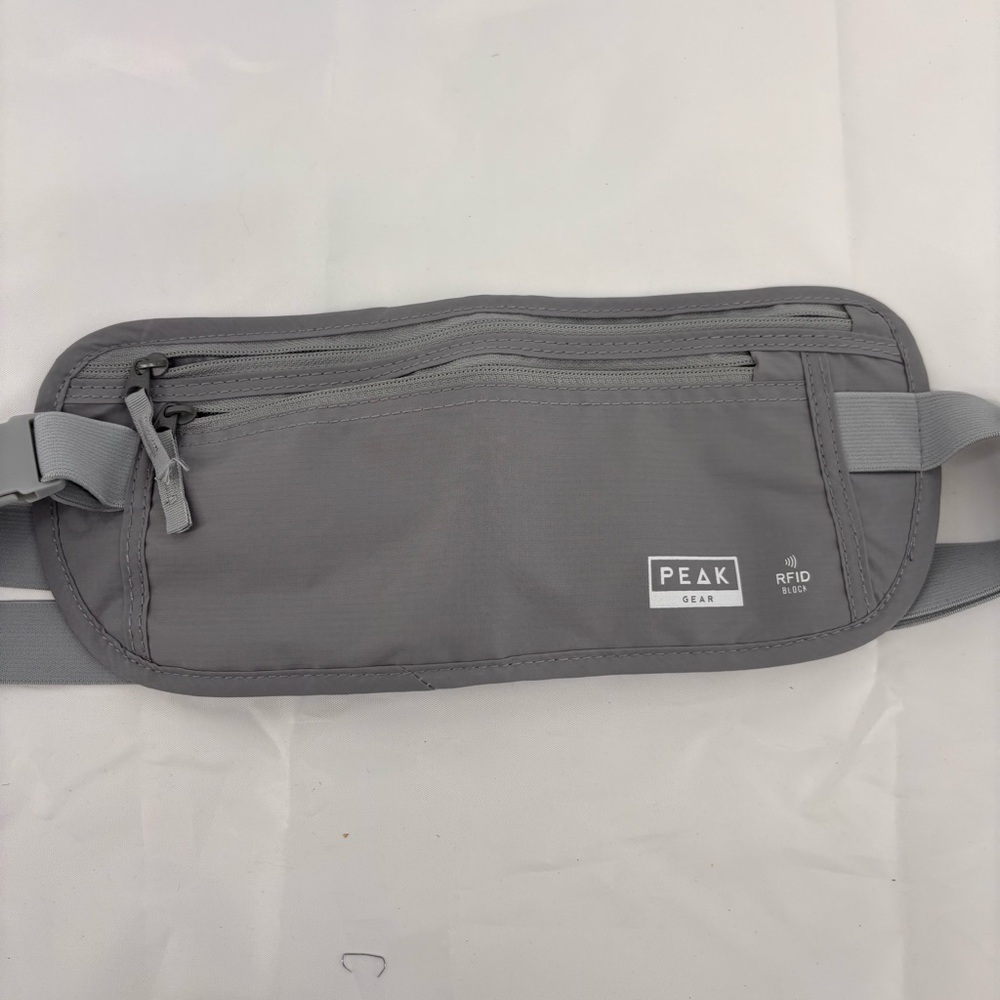 Peak Gear Travel Money Belt. Premium Quality Wallet with RFID Blocking Fabric